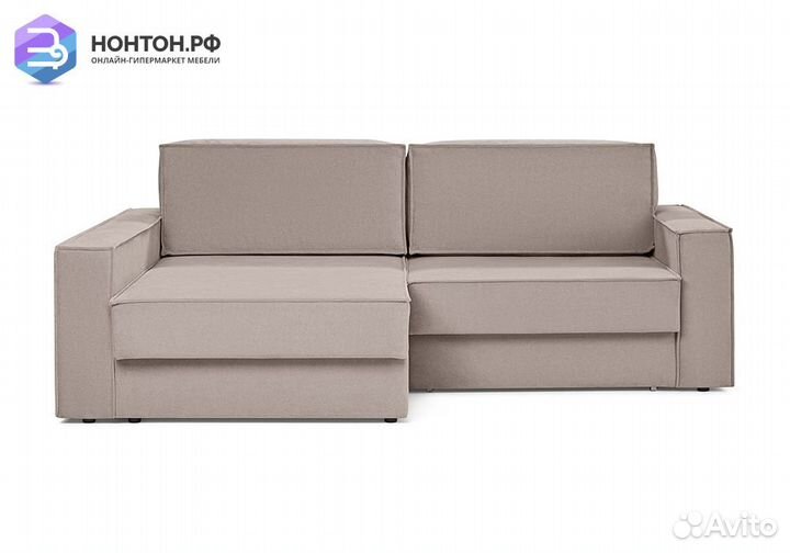 Диван угловой еврокнижка двухместный Тревис бежевы