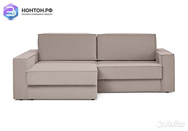 Диван угловой еврокнижка двухместный Тревис бежевы