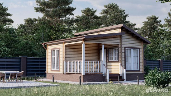 Дачный дом с террасой «Гармония»