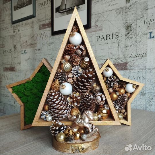 Рождественские звёзды и новогодние ёлочки