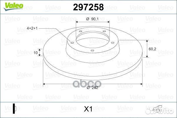 Диск тормозной 297258 Valeo