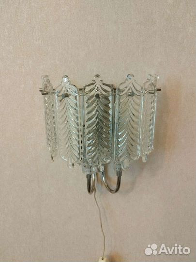 Хрустальный светильник бра СССР