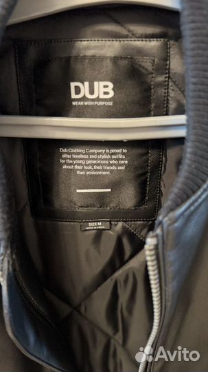 Мужской кожаный бомбер dub