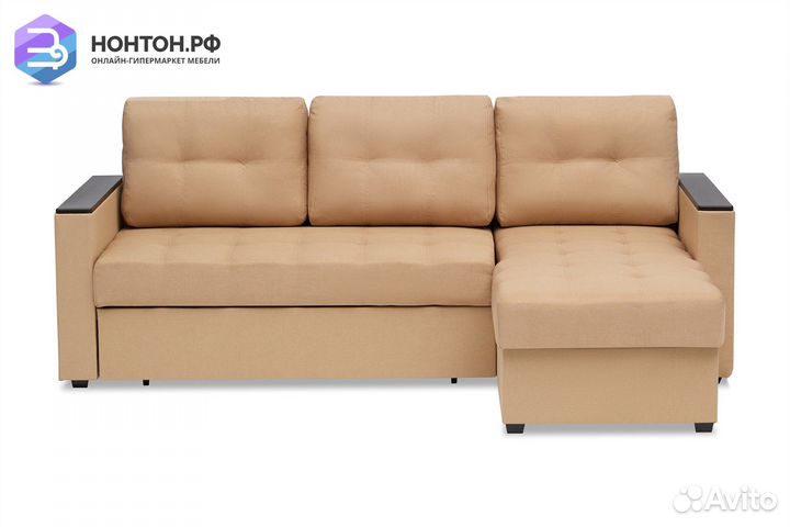 Диван угловой дельфин Атланта Лайт бежевый