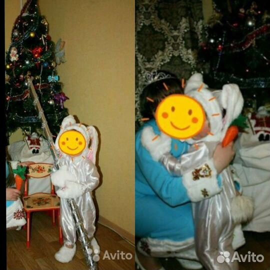 Костюм снеговика,зайчика,деда мороза,снегурочки