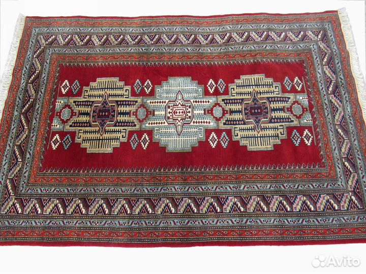 Ковер №15 ручной работы шерсть 2х1,5м СССР Индия