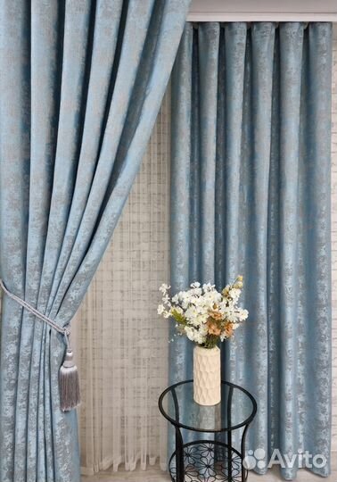 Шторы новые. Мрамор