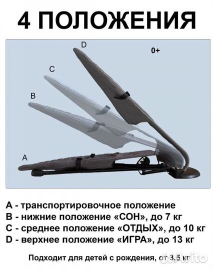 Шезлонг детский