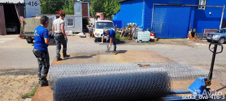 Оцинкованная сетка 80х100мм / Габионы / Доставка