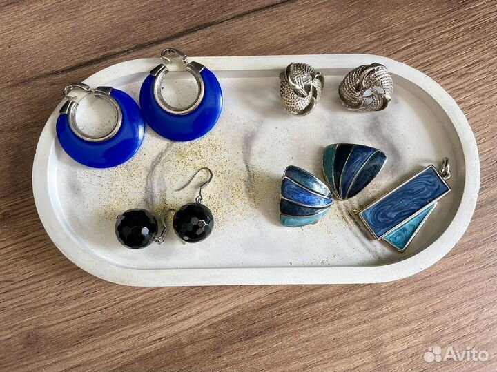 Клипсы винтаж, серьги