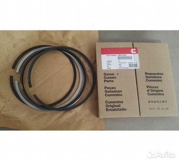 Кольца поршневые NTA855-C450 4089810 4х кольцовые Р3801056 Shantui NTA855C360, NT855C280, SD32, SD22