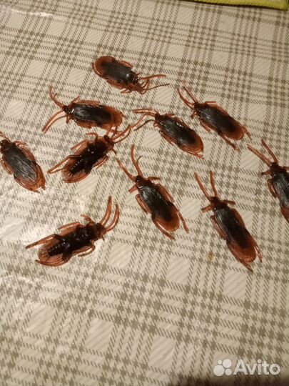 10 резиновых тараканов игрушечные хэллоуин декор