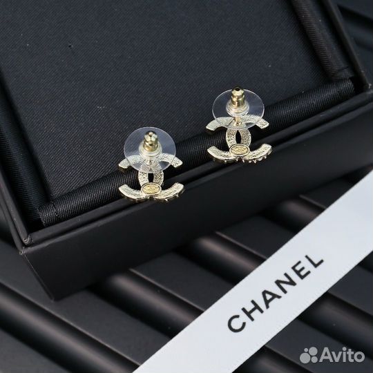 Chanel серьги пусеты новые NEW