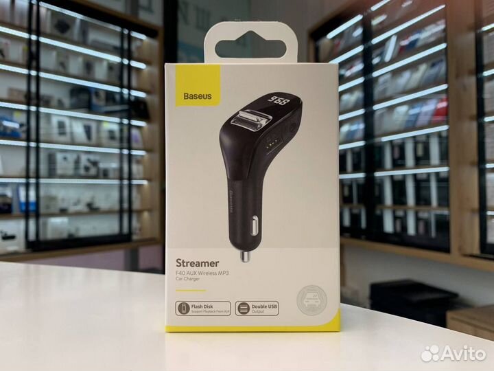 FM-модулятор Baseus Streamer F40 AUX wireless MP3