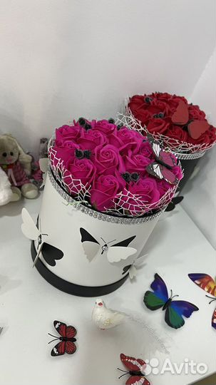 Букет из мыльных роз