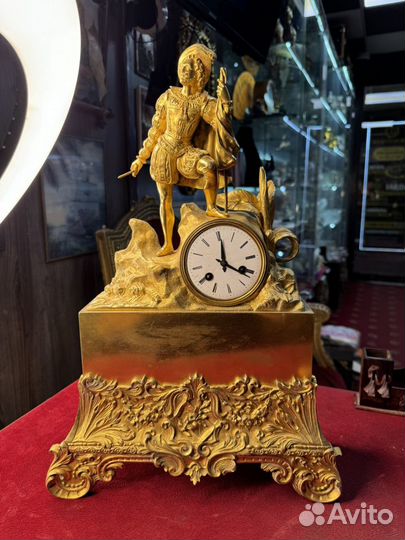 Часы каминные бронза 19 век
