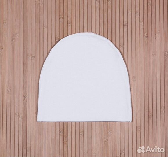 Летняя нарядная шапочка-бини молочного цвета №2