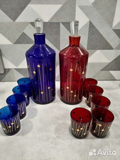 Графин штоф с рюмками Чехословакия СССР
