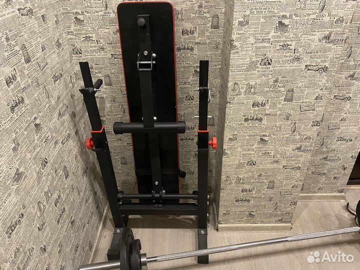 Стойка для штанги, гриф, блины