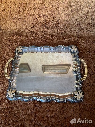 Поднос металлический с ручками