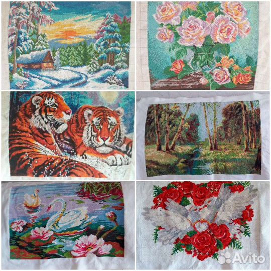 Картины вышитые крестиком на канве