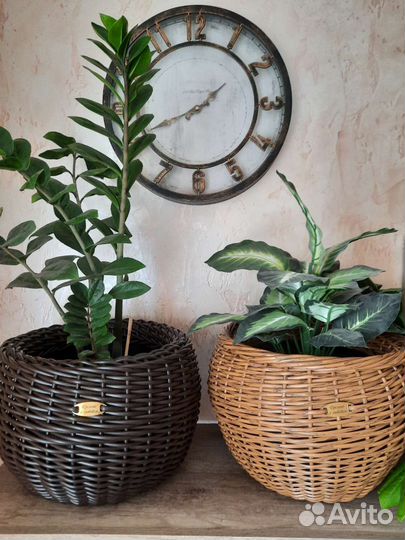 Кашпо из ротанга