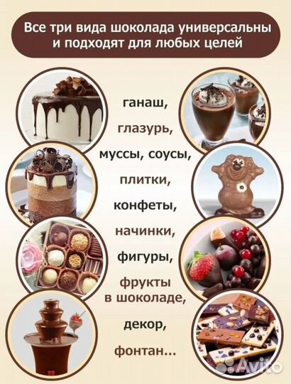 Шоколад Callebaut Sicao 3кг молочный белый горький