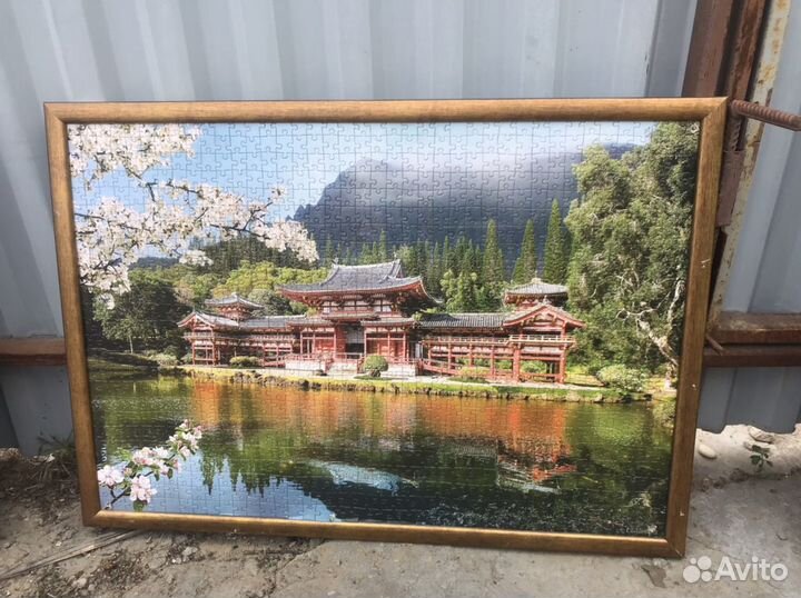 Картина из пазла в багете