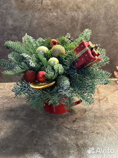 Мастер-класс по новогодней композиции из нобилиса