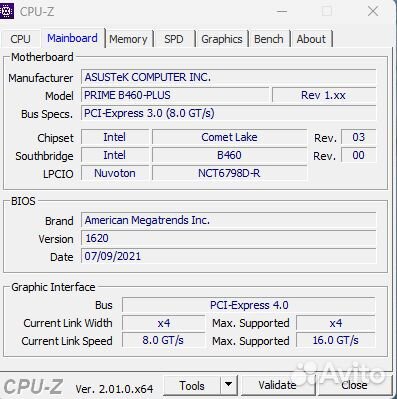 I5 10400F Asus B460-Plus 32GB DDR4
