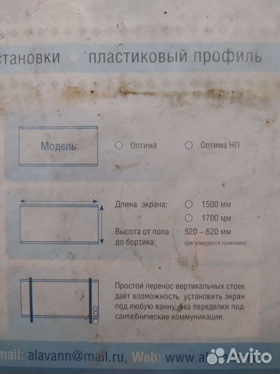 Экран под ванну