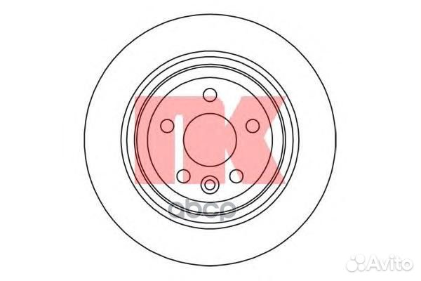 Диск тормозной volvo XC60 08- задний 204861 Nk