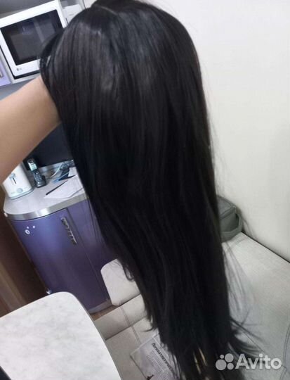 Парик черный с челкой