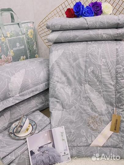 Постельное белье с готовым одеялом сатин