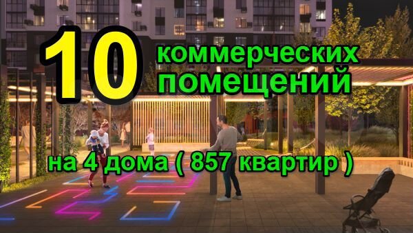 1-ая линия. Свой вход. 10 помещений на 857 квартир