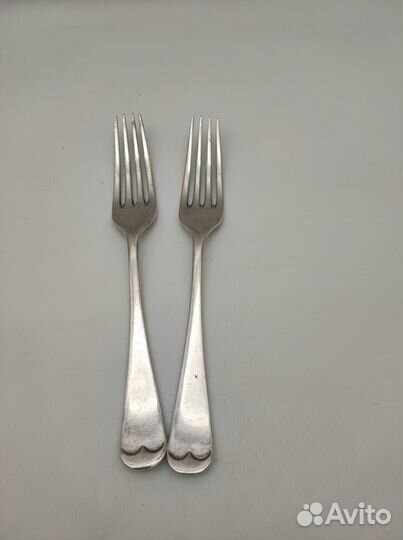 Набор 2 шт. столовые вилки серебрение сер. XX в
