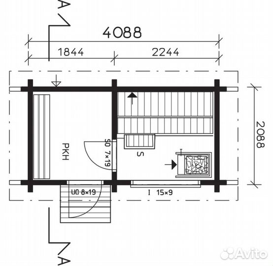 Готовая перевозная дом баня не бочка из бруса Desu