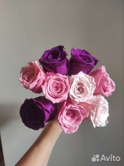 Стабилизированные розы и сухоцветы