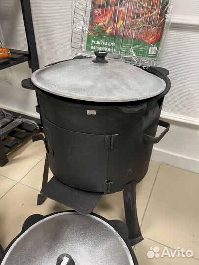 Печь с дверцей для 10л казана 2мм