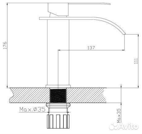 Смеситель для раковины Haiba hb12815 Хром