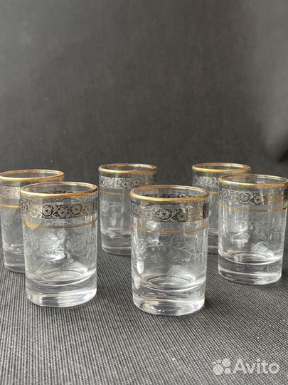 Набор стопок 6 шт с декором