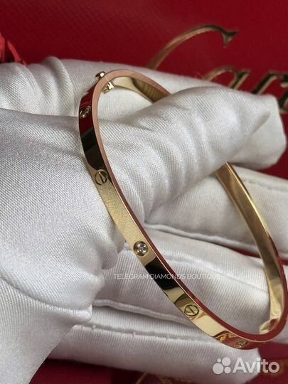 Браслет cartier love small желтое золото 750