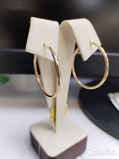 Золотые серьги конго