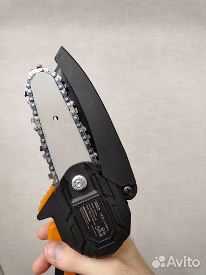 Цепная мини пила аккумуляторная 20в, 2х2 Ач, 10 см