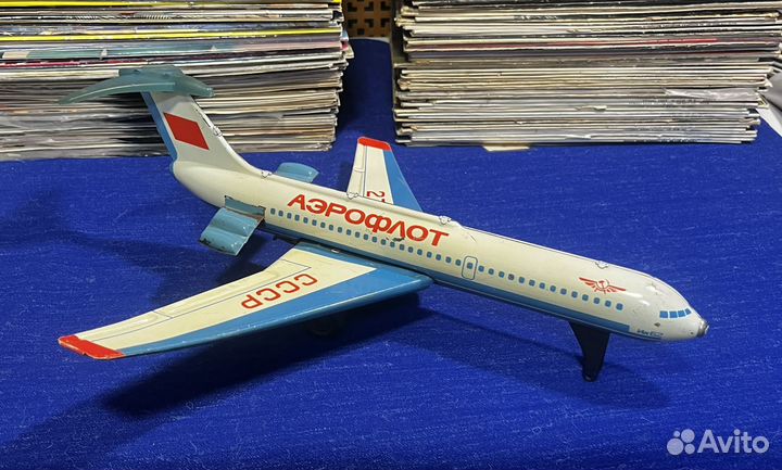 Самолёт аэрофлот детская игрушка инерционная метал