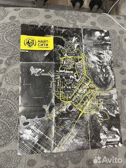 Игровая карта Найт-Сити Cyberpunk 2077