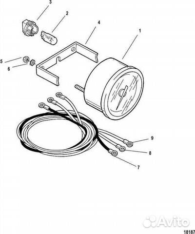 Тахометр лодочный
