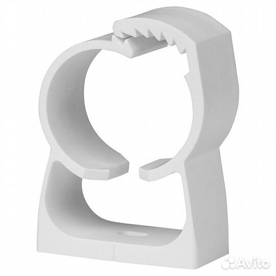 Клипса для трубы с фиксатором PDF 20-25 белая 12шт