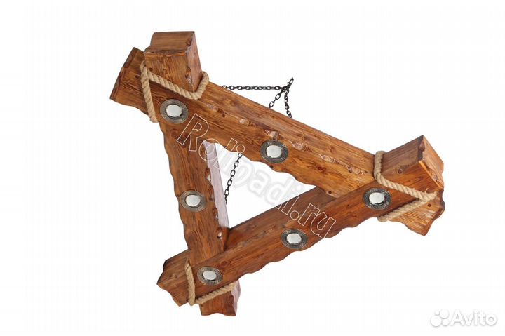 Люстра под старину. Деревянная люстра