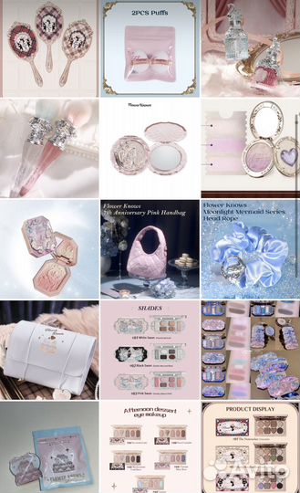 На руках косметика/аксессуары/наборы Flower Knows